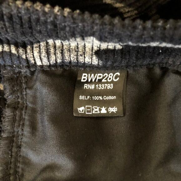 POL Camouflage Print Wide Leg Black Gray Corduroy Pants Women's Size Small - Picture 10 of 16